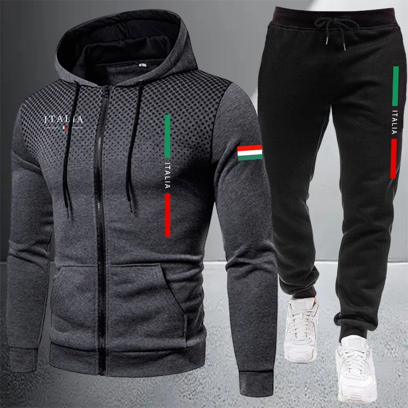 Winter Clothing Essentials - طقم رياضي رجالي كاجوال: سترة بغطاء