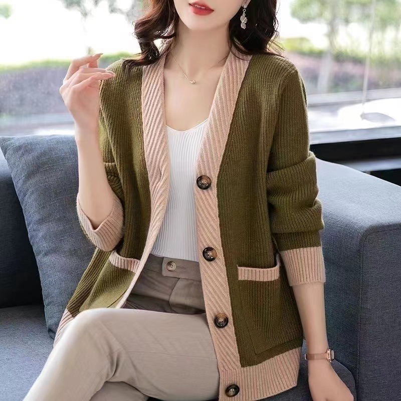 Winter Clothing Factory Outlet - فضفاضة طويلة الأكمام سترة امرأة ربيع