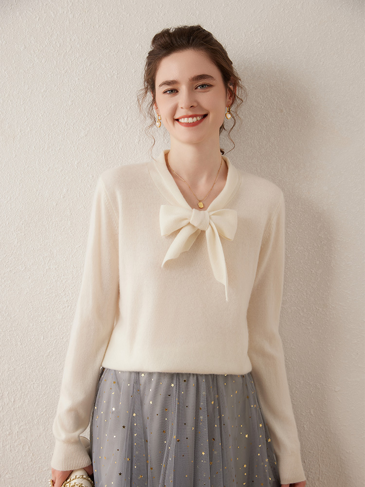 النساء 100% سترة الكشمير المعن - مراجعة Winter Clothing In French وسعره