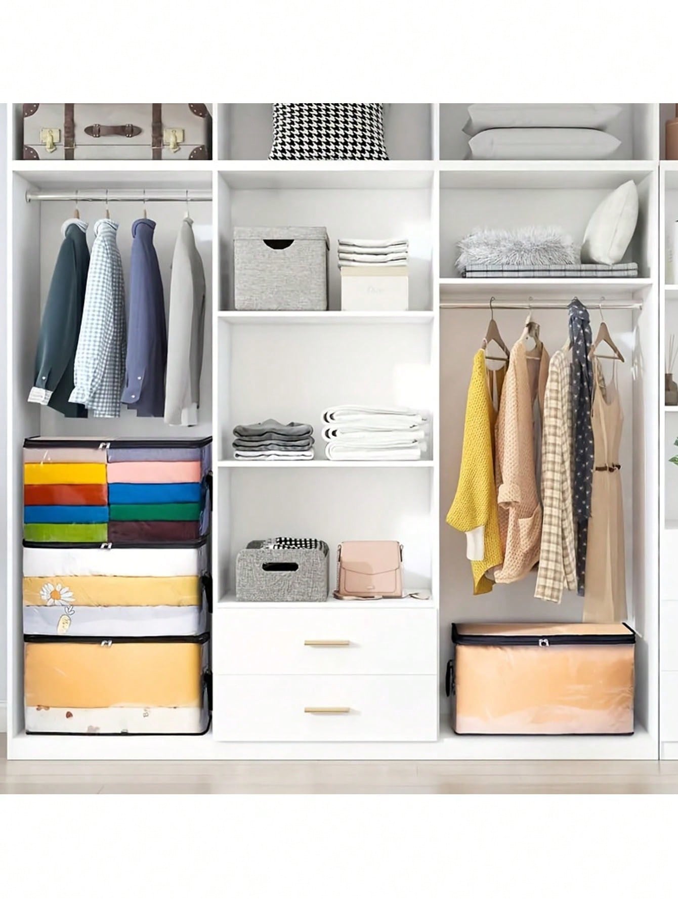 أكياس تخزين شفافة للبطانيات بس - مراجعة Winter Clothing Storage وسعره