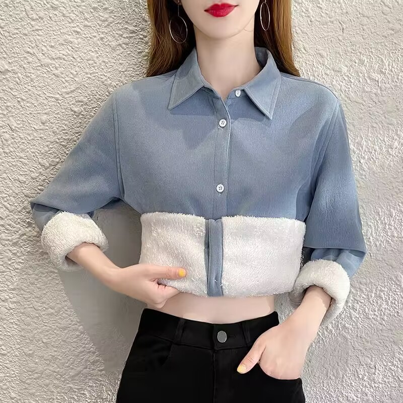 قميص نسائي مخملي سميك ودافئ قم - مراجعة Winter Clothing Factory Outlet وسعره