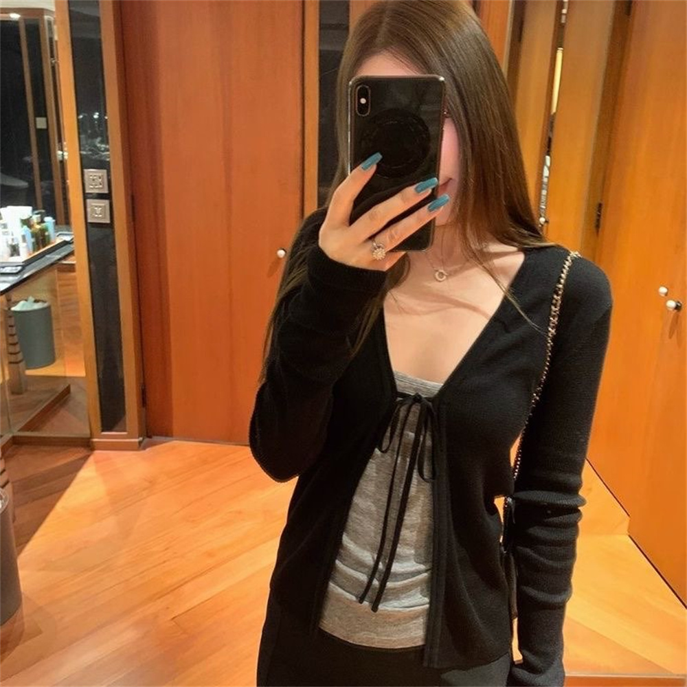 كارديجان نسائي محبوك رقيق بأكم - مراجعة Winter Clothing Factory Outlet وسعره