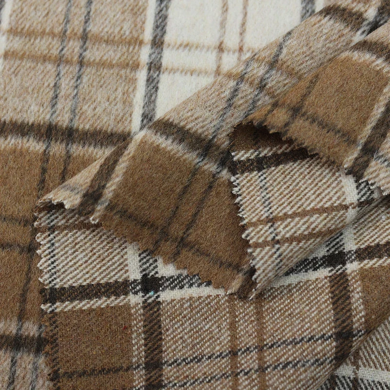 قماش صوف ناعم وسميك بنقشة مربع - مراجعة Winter Clothing Material وسعره