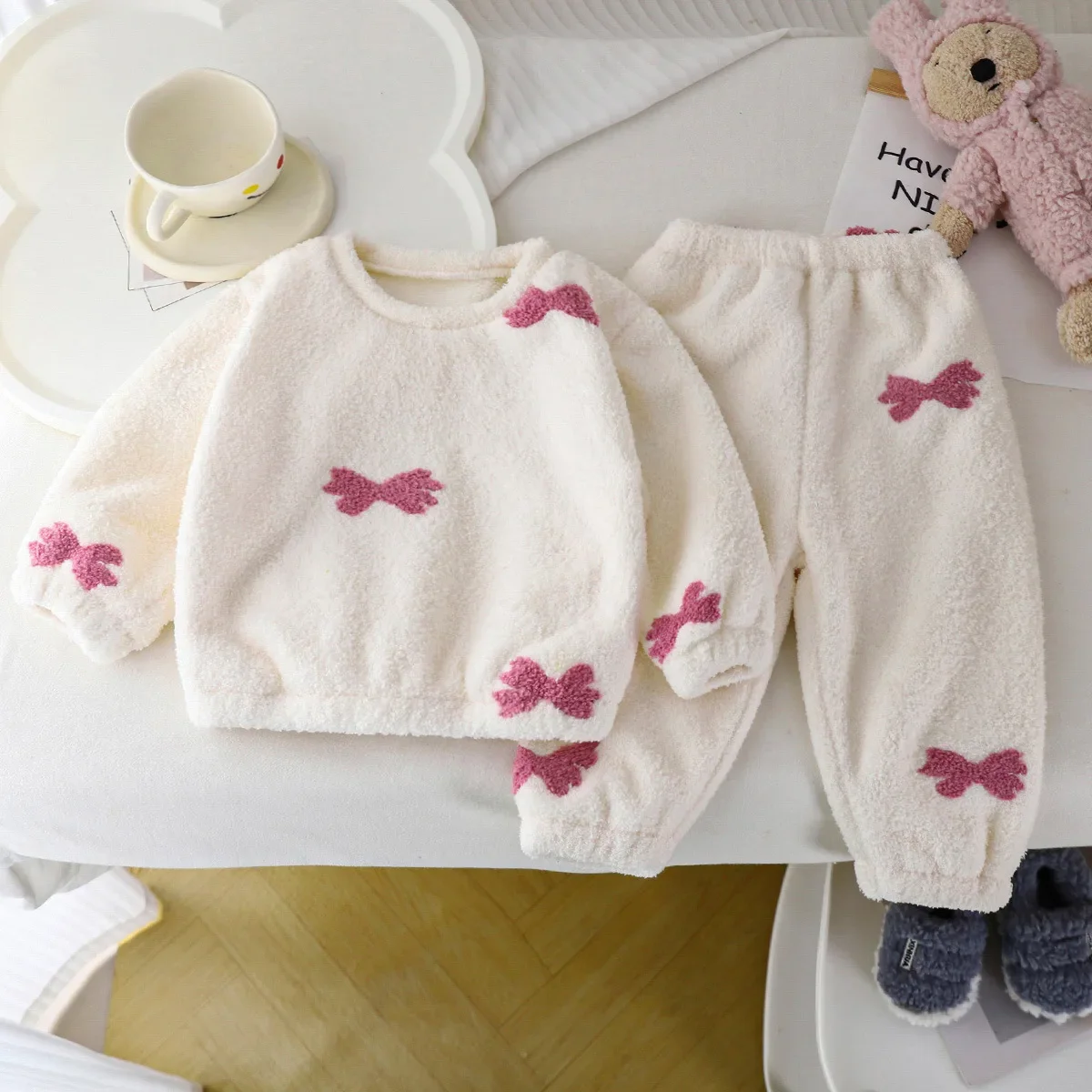 بيجامات صوفية دافئة سميكة للأط - مراجعة Winter Clothing Toddler Girl وسعره
