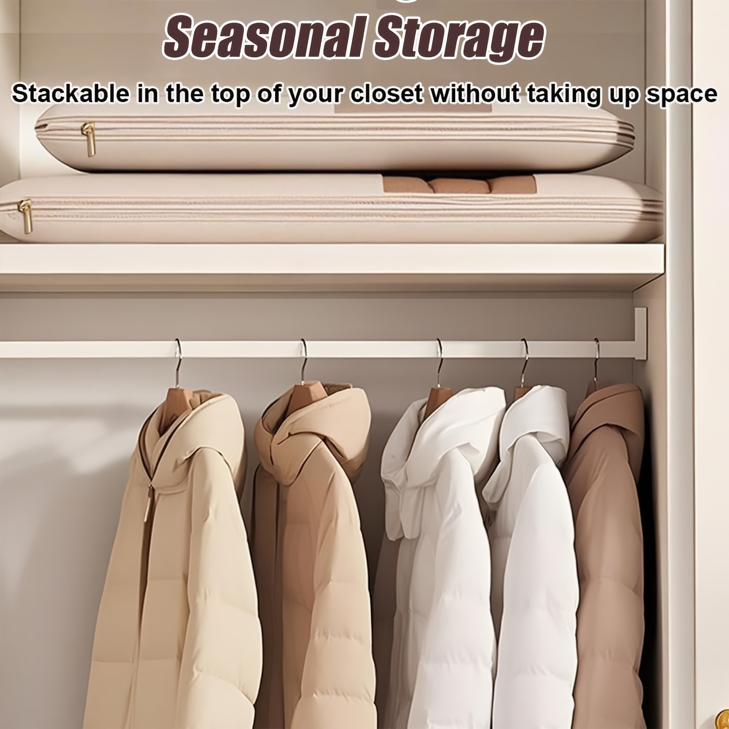 حقيبة معلقة مضغوطة باللون البي - مراجعة Winter Clothing Storage وسعره